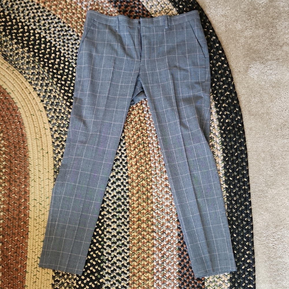 Men's Gray Checkered Pants